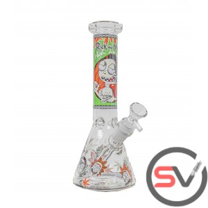 HIGH FOR LIFE RICK AND MORTY GLASS BEAKER 10inch